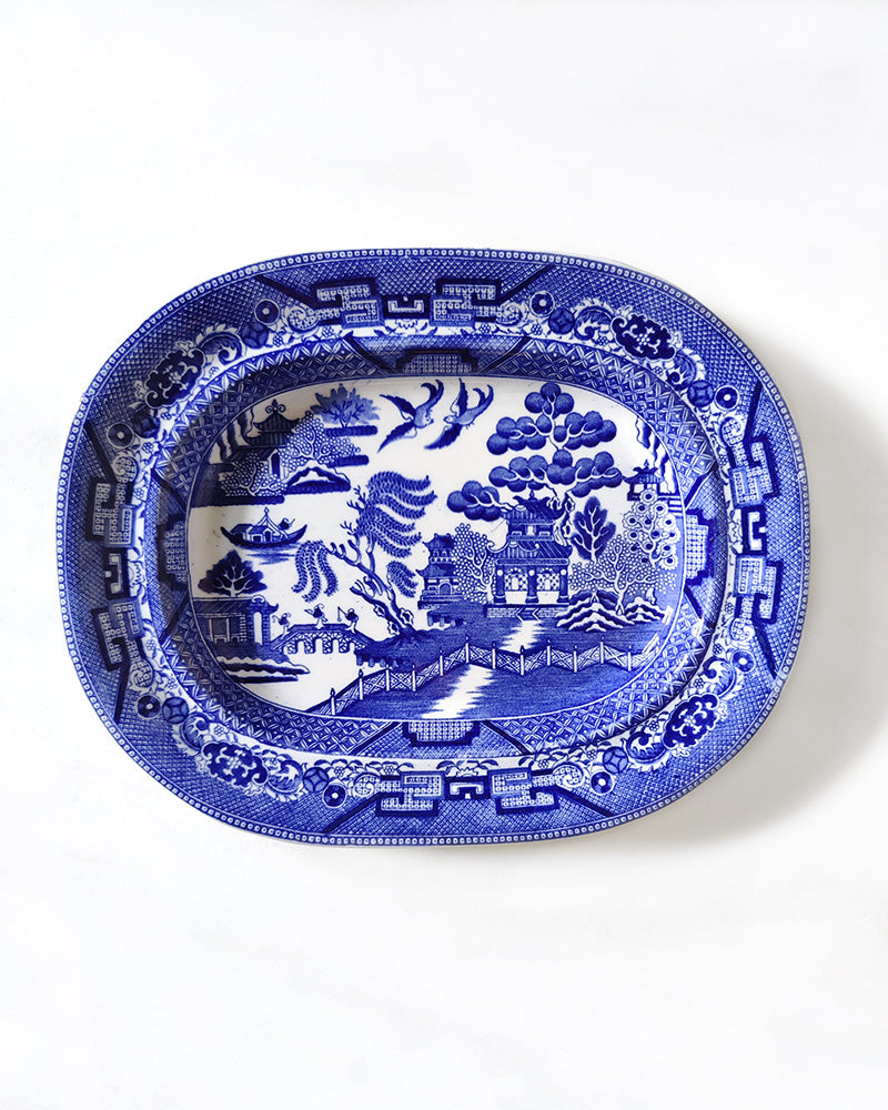 WEDGWOOD BLUE & WHITE WILLOW PLATTER