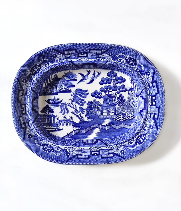 WEDGWOOD BLUE & WHITE WILLOW PLATTER