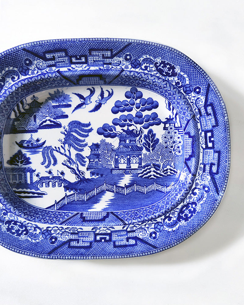 WEDGWOOD BLUE & WHITE WILLOW PLATTER