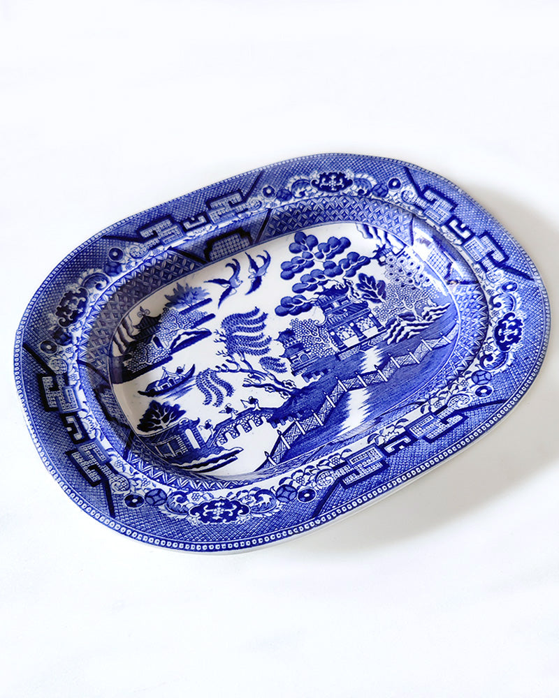 WEDGWOOD BLUE & WHITE WILLOW PLATTER