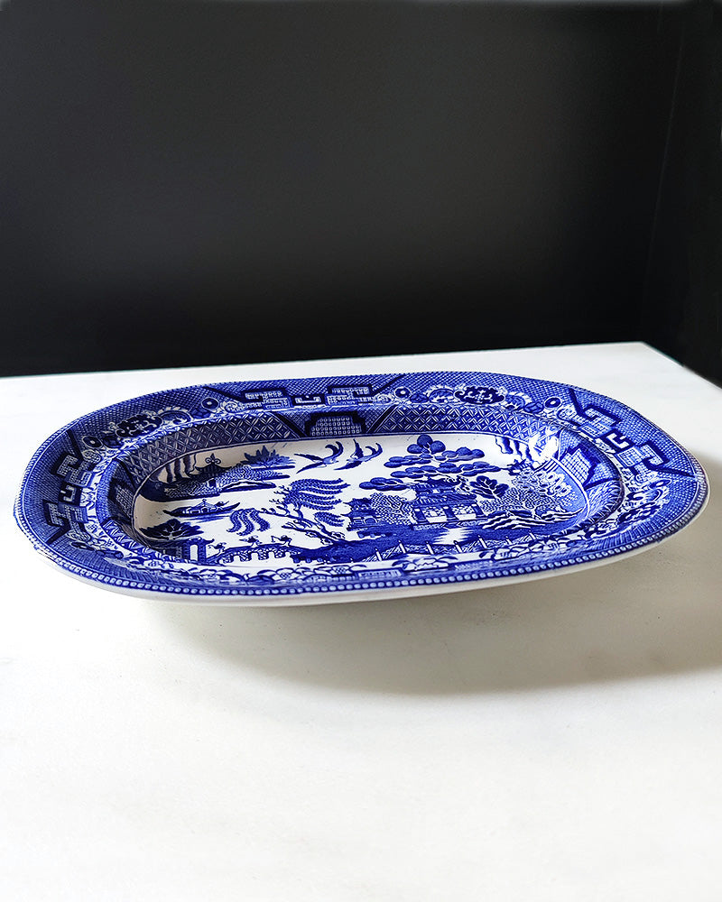 WEDGWOOD BLUE & WHITE WILLOW PLATTER