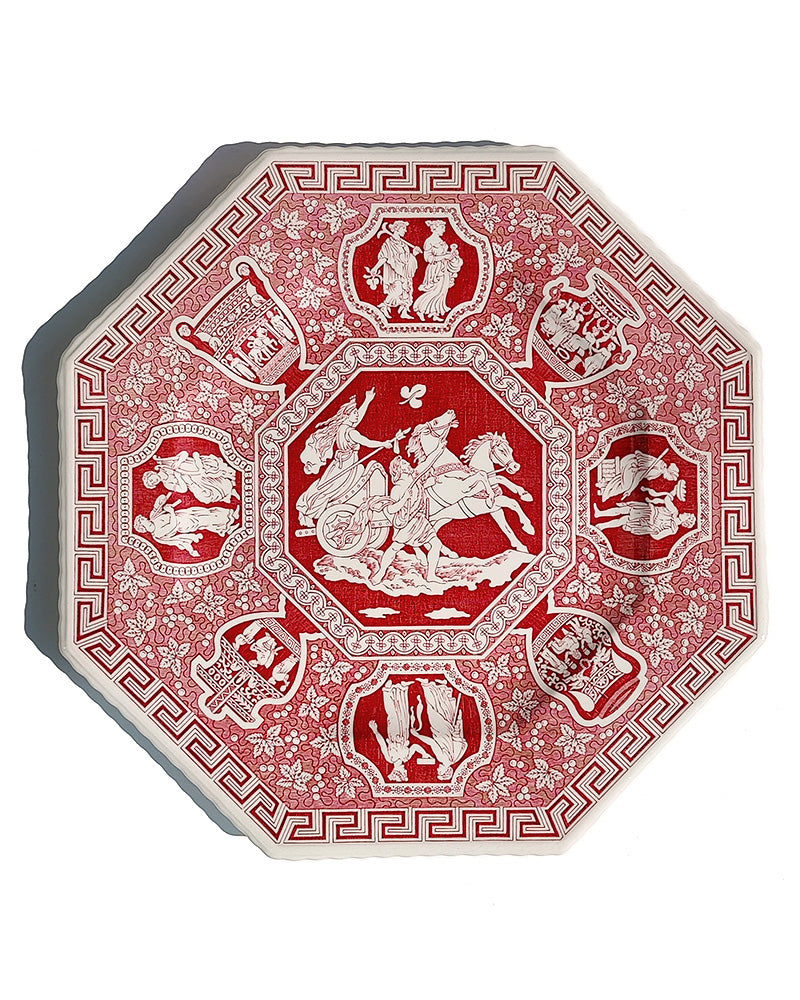 SPODE GREEK OCTAGONAL LUNCHEON PLATE