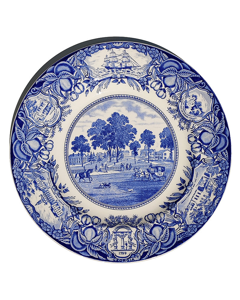 WEDGWOOD GEORGIA HISTORICAL PLATE BLUE