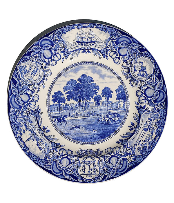 WEDGWOOD GEORGIA HISTORICAL PLATE BLUE