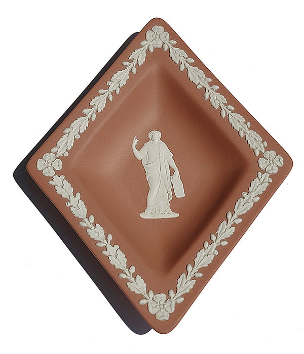 WEDGWOOD JASPERWARE TERRACOTTA DIAMOND SHAPED TRAY