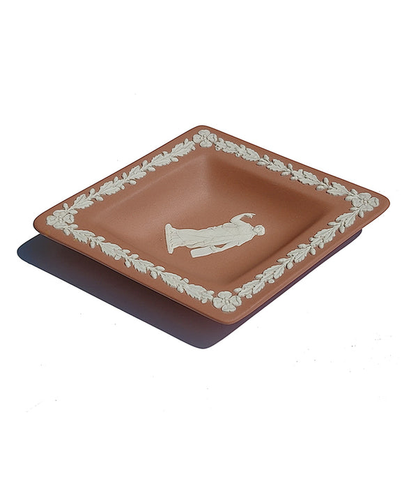 WEDGWOOD JASPERWARE TERRACOTTA DIAMOND SHAPED TRAY