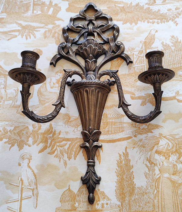 DOUBLE ARM WALL CANDLE SCONCES