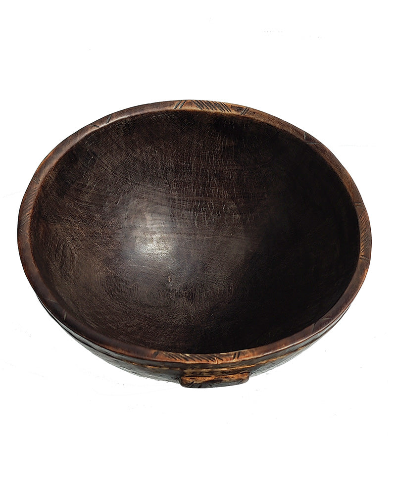 HAND CARVED WOOD BOWL