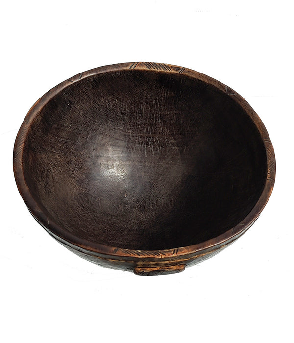 HAND CARVED WOOD BOWL