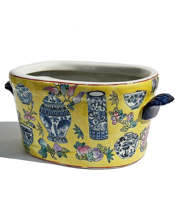 YELLOW PORCELAIN JARDINIERE