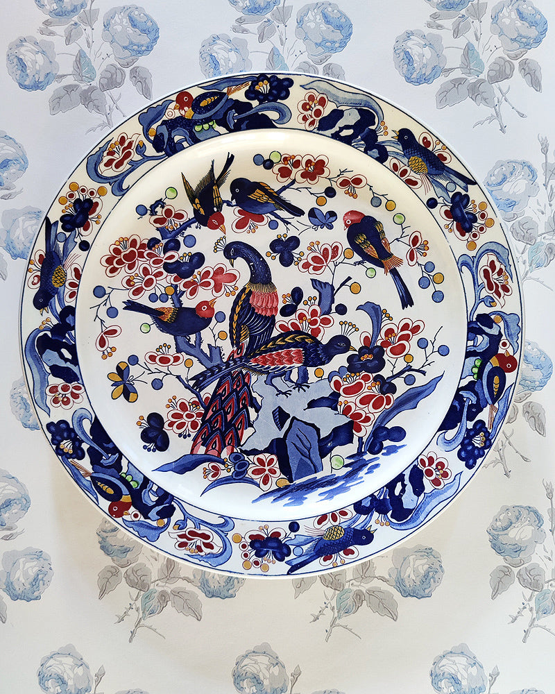 BIRD SCENE ROUND PLATTER