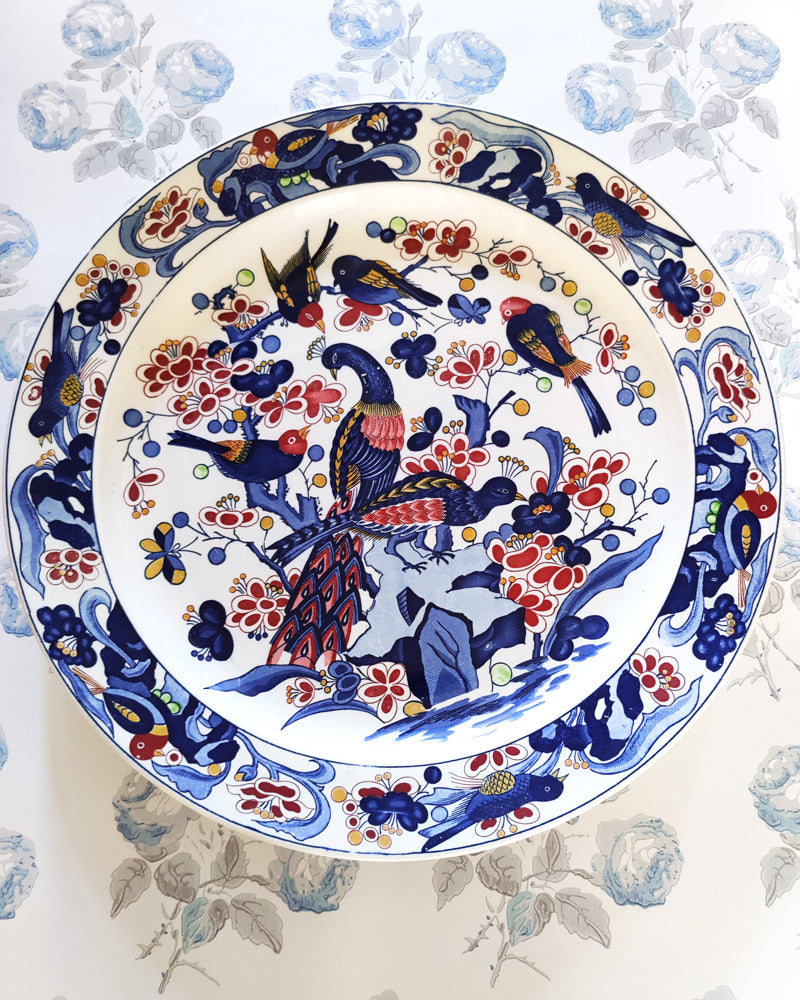 BIRD SCENE ROUND PLATTER