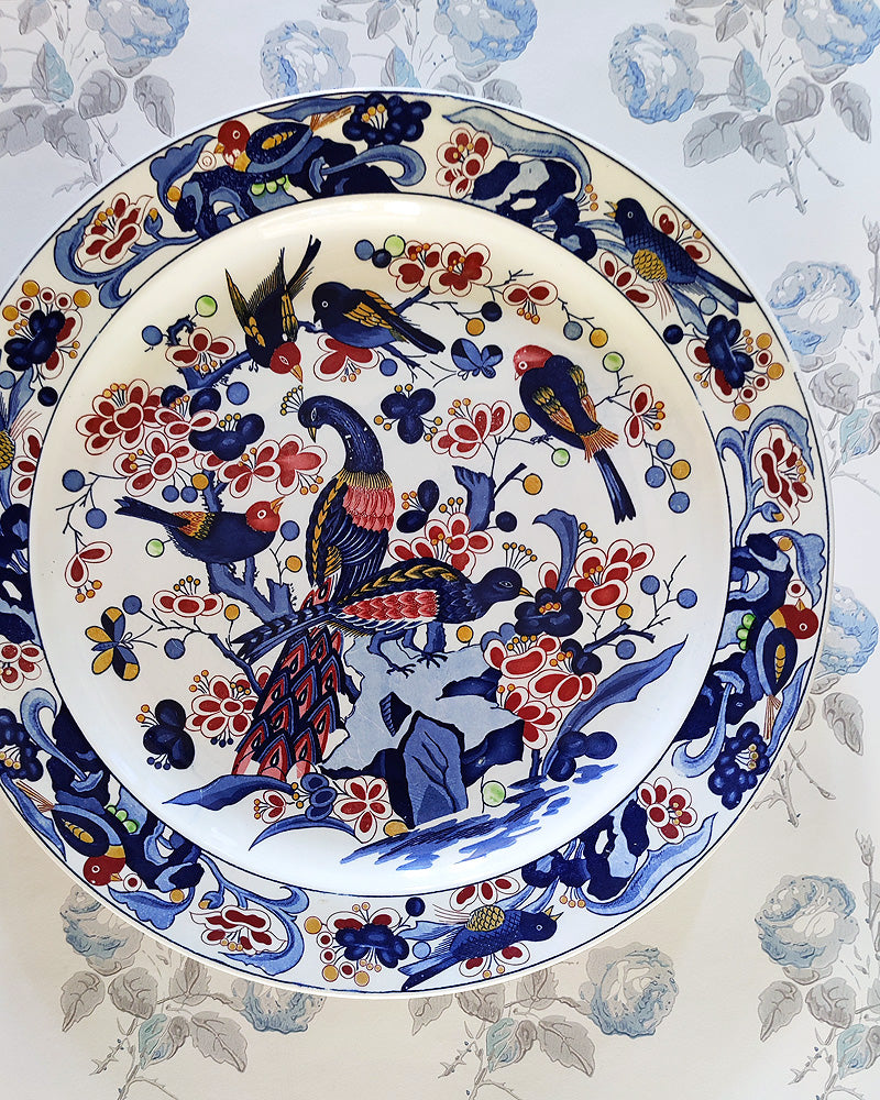 BIRD SCENE ROUND PLATTER