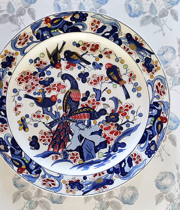 BIRD SCENE ROUND PLATTER