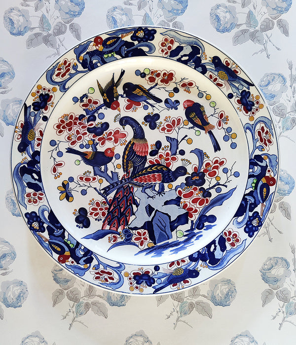 BIRD SCENE ROUND PLATTER