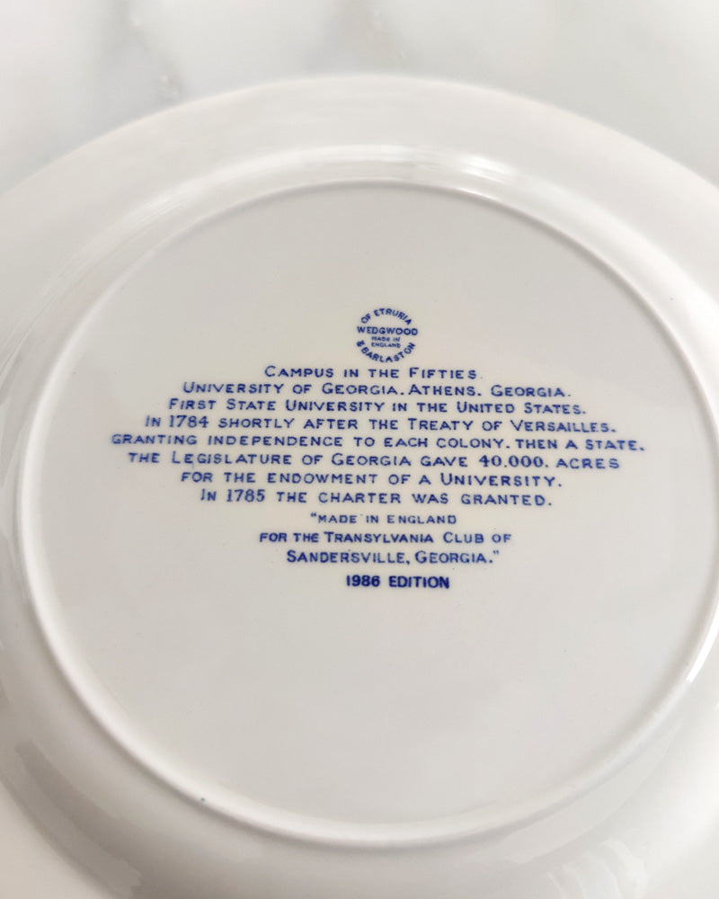 WEDGWOOD GEORGIA HISTORICAL PLATE BLUE