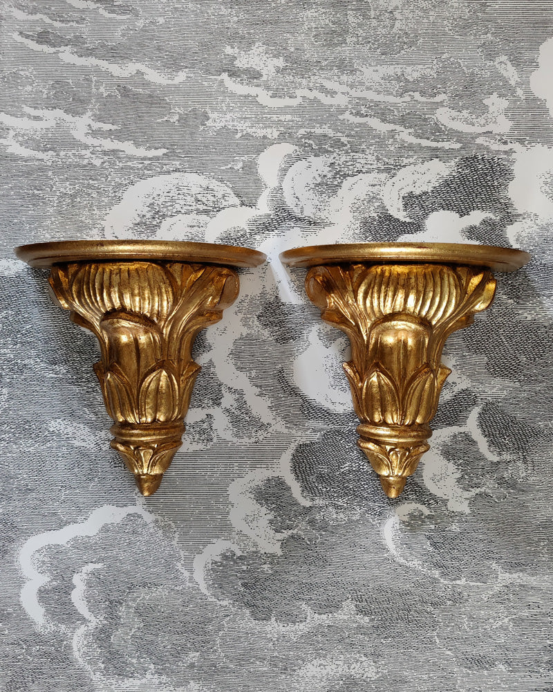 ITALIAN DECORATIVE WALL CORBELS, Pair